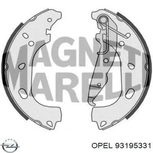 Купити 93195331 Opel Колодки гальмові задні, барабанні