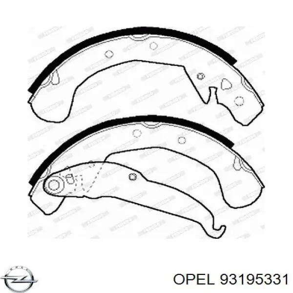 Гальма робочі задні ножні і гальмівні барабани Opel 93195331