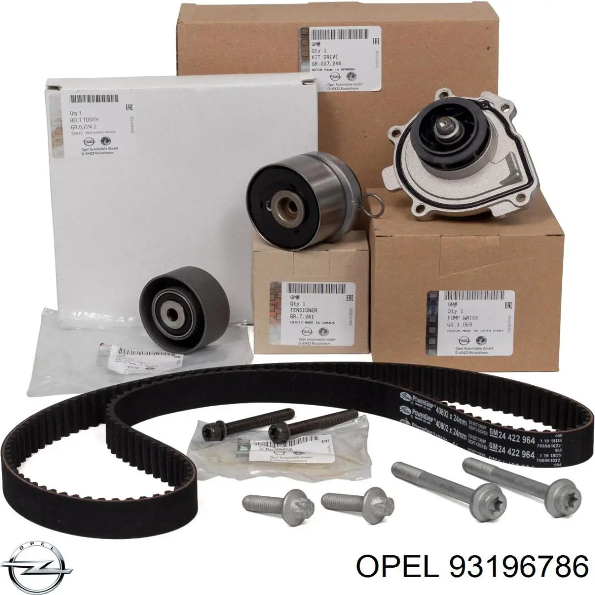 Комплект ГРМ Opel 93196786 ціна, від 160.63 USD