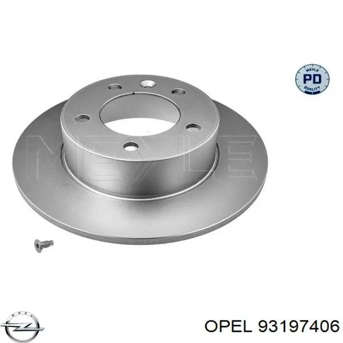 93197406 Opel диск гальмівний задній
