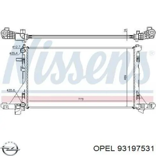Радіатор основний Opel 93197531 ціна, від 120.92 USD