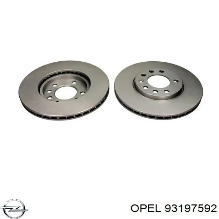 93197592 Opel диск гальмівний передній