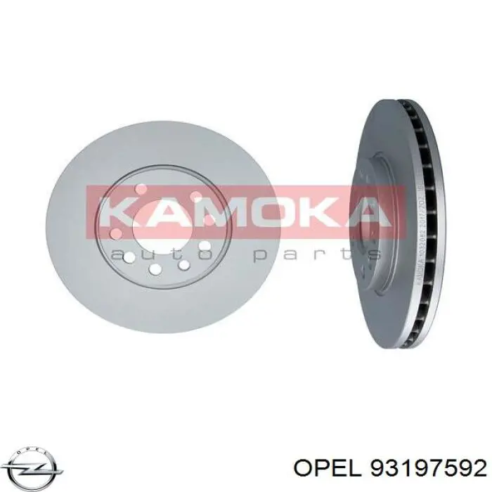 Диск переднього гальма Opel 93197592 ціна, від 36.50 USD