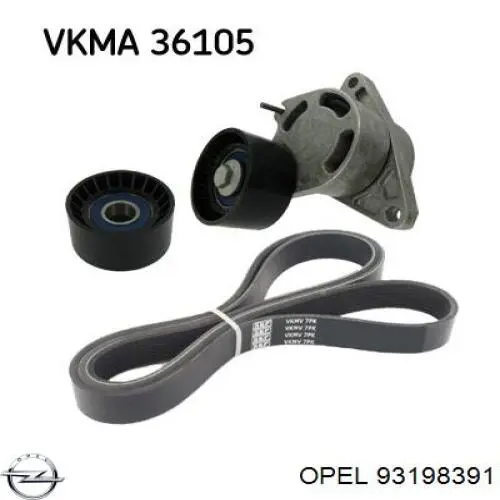 Клиновий ремінь Opel 93198391 ціна, від 24.60 USD