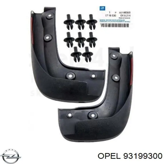 Комплект передніх бризковиків на Opel Corsa D S07