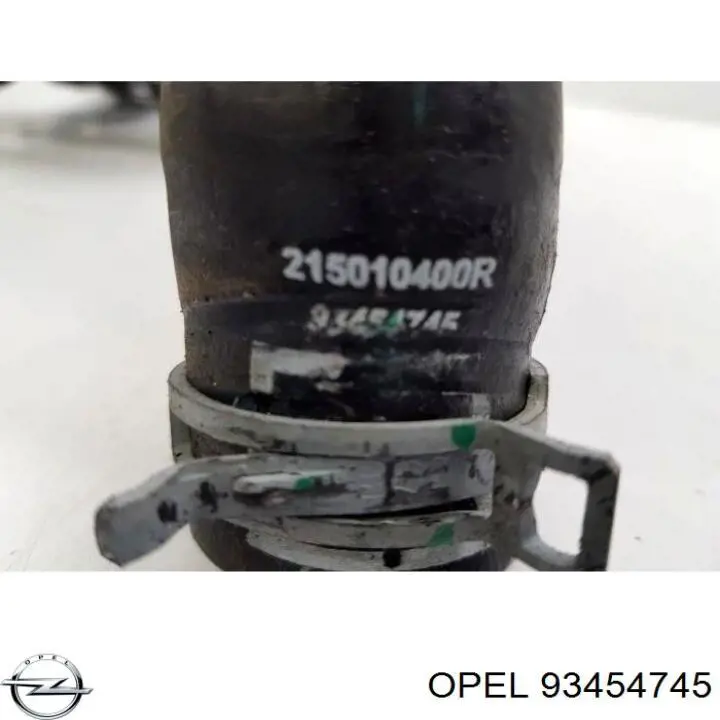 93454745 Opel Шланг/патрубок радіатора охолодження, нижній