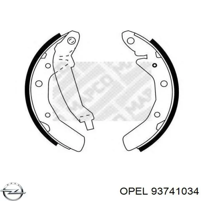93741034 Korea (oem) Ремкомплект торм. колодок