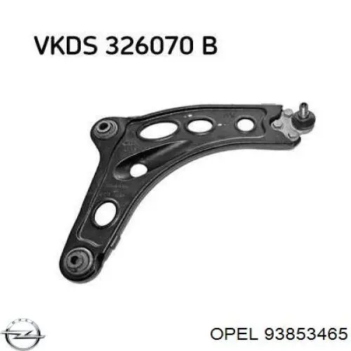 Важіль передньої підвіски нижній, правий Opel 93853465 ціна, від 42.54 USD