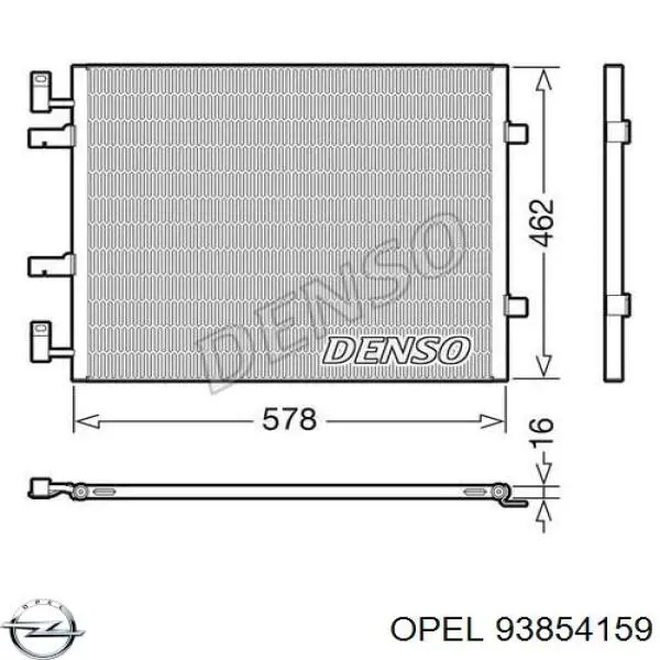 Радіатор кондиціонера 93854159 Opel