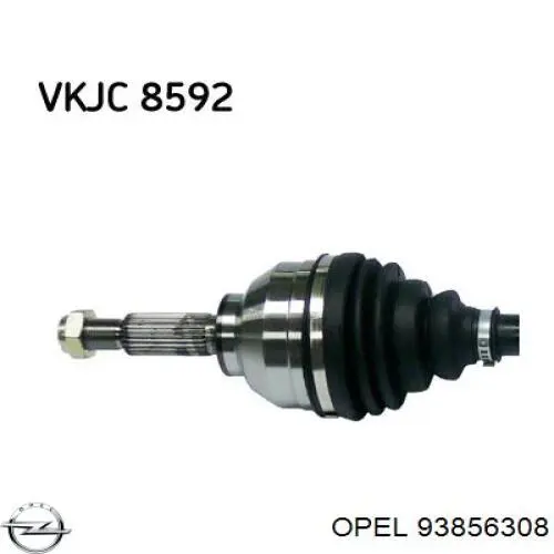Піввісь права 93856308 Renault (RVI)