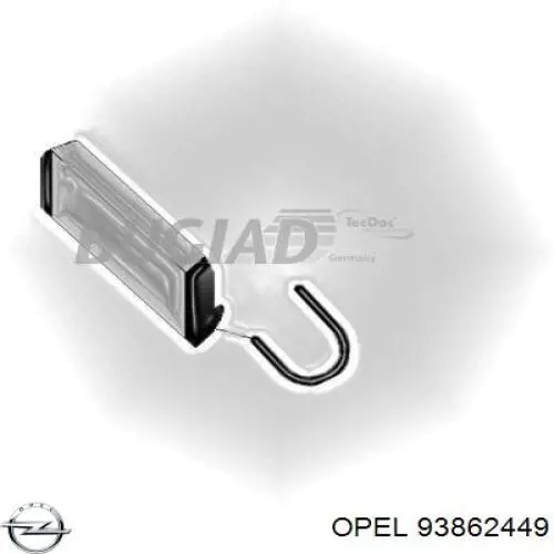 Шланг/патрубок интеркуллера 93862449 Opel