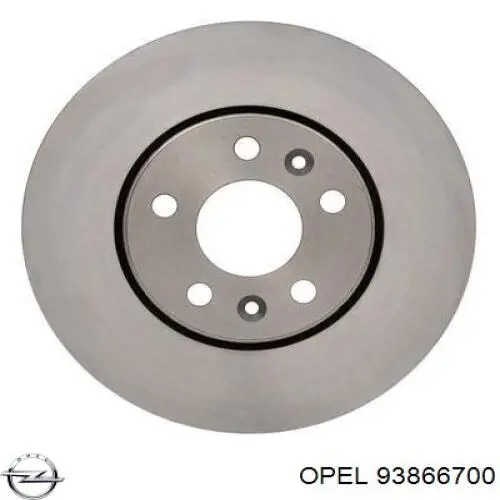Диск переднього гальма Opel 93866700 ціна, від 57.35 USD