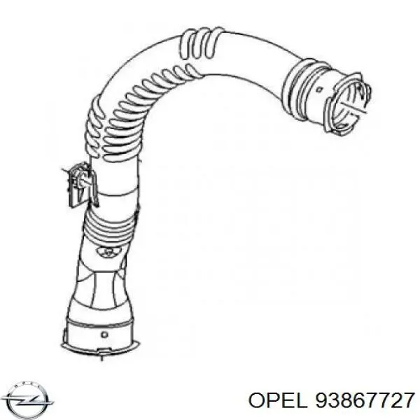 Шланг/патрубок интеркуллера Opel 93867727 ціна, від 150.31 USD