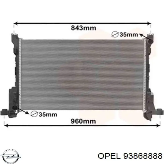 Купити 93868888 Opel Радіатор двигуна