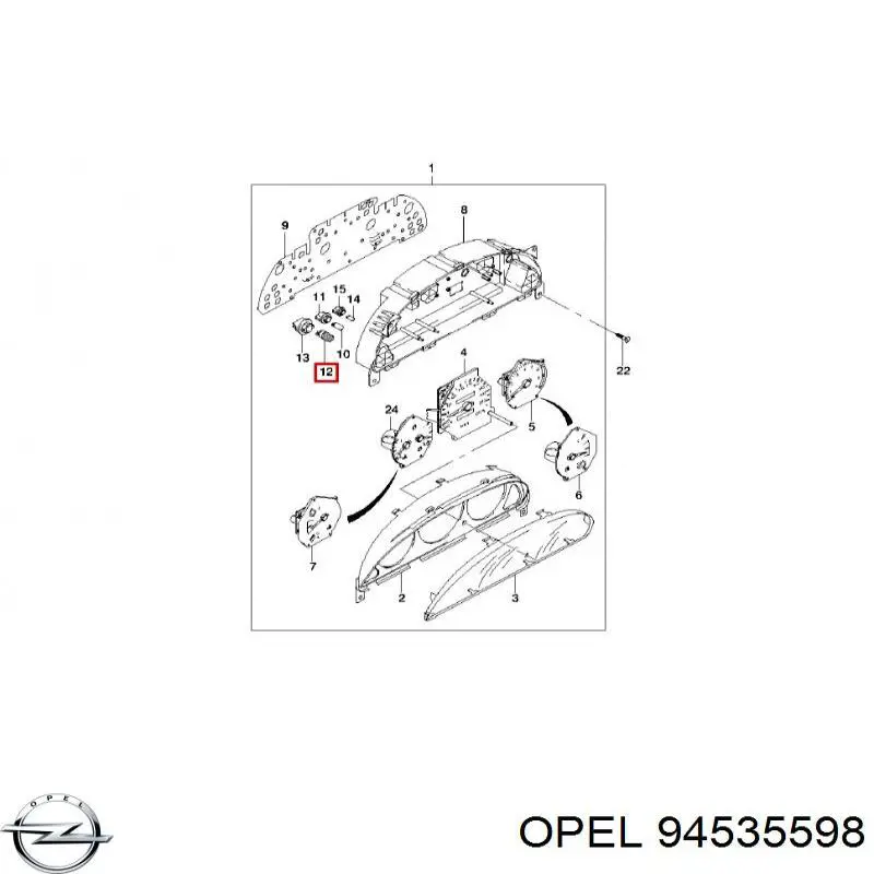 Купити 94535598 Opel Лампочки