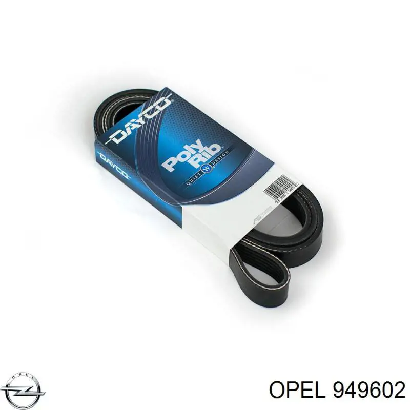 Ремінь генератора 949602 Opel