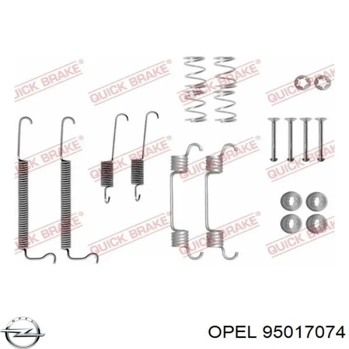 Колодки гальмові задні, барабанні Opel 95017074 ціна, від 19.31 USD