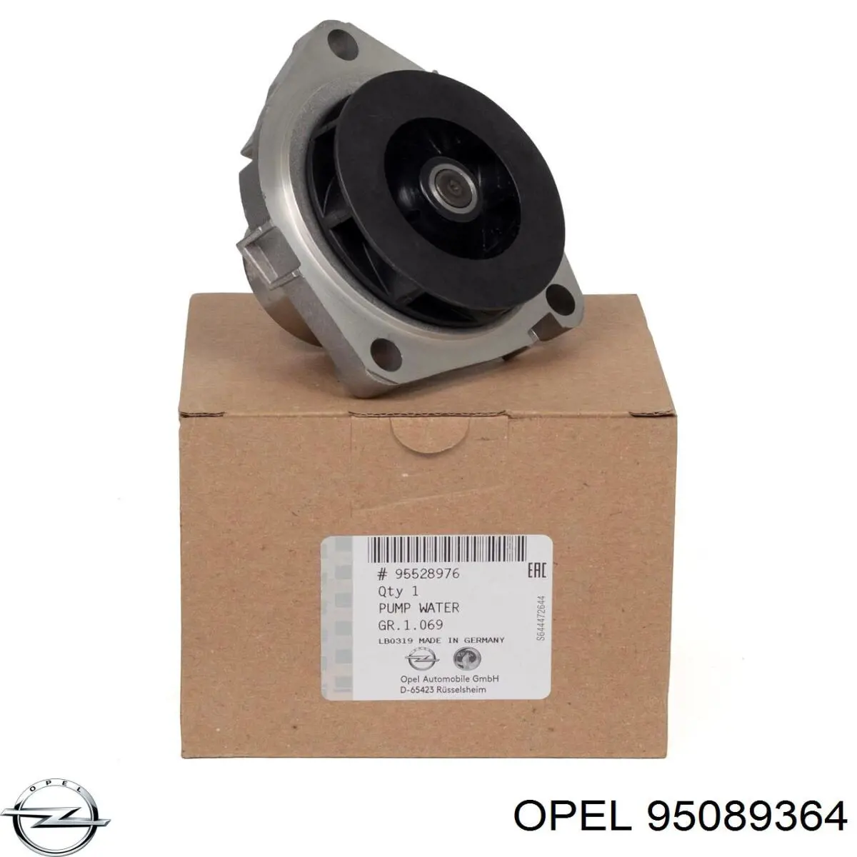95089364 Opel Водопровідна труба
