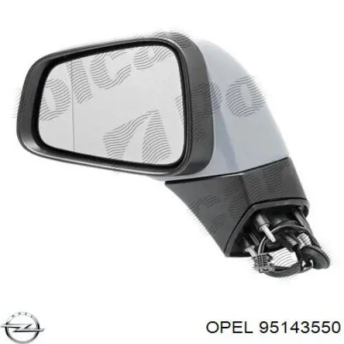 Праве бічне дзеркало Opel 95143550 ціна, від 86.14 USD