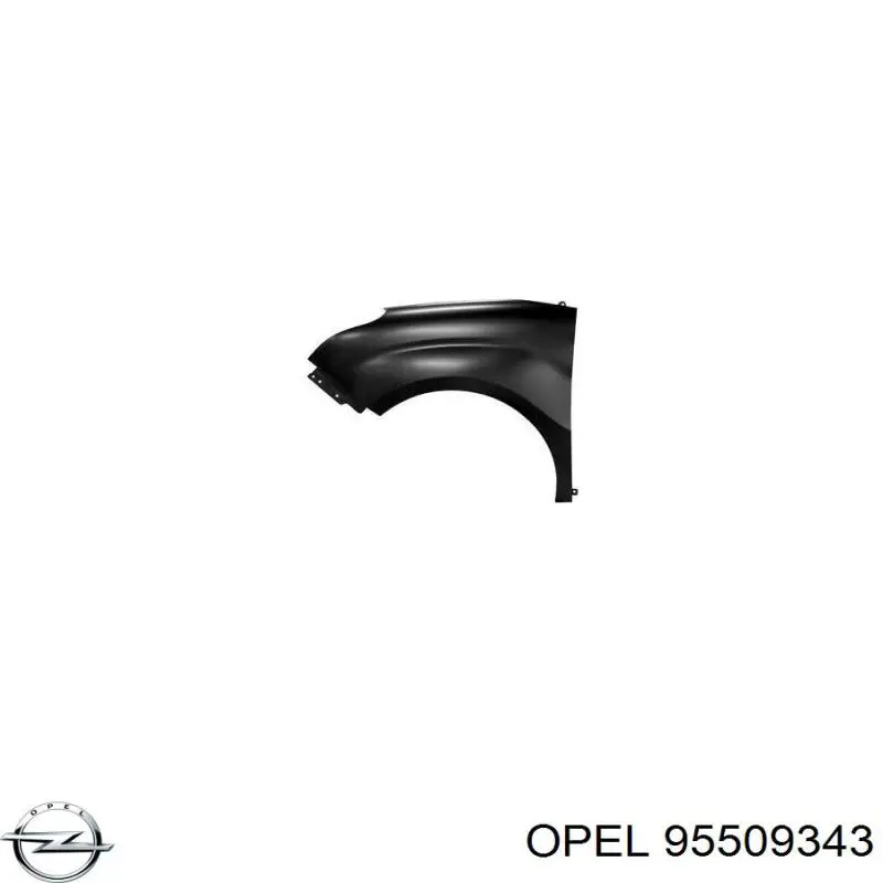 Ліве переднє крило Opel 95509343 ціна, від 408.28 USD