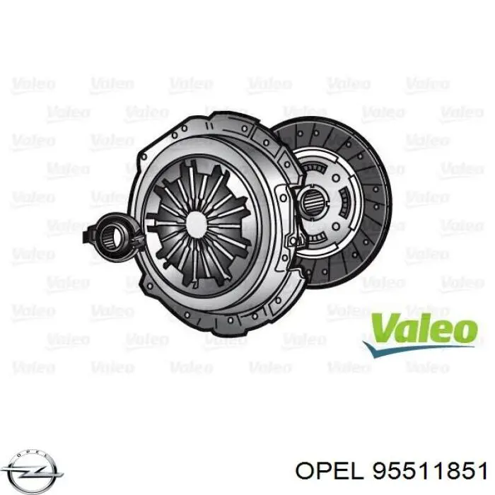 Комплект зчеплення (3 частини) Opel 95511851 ціна, від 100.30 USD