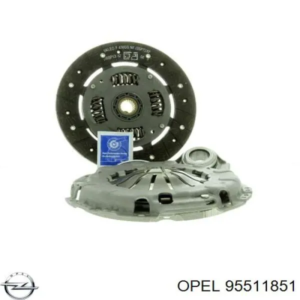 Купити 95511851 Opel Комплект зчеплення (диск, корзина, підшипник)