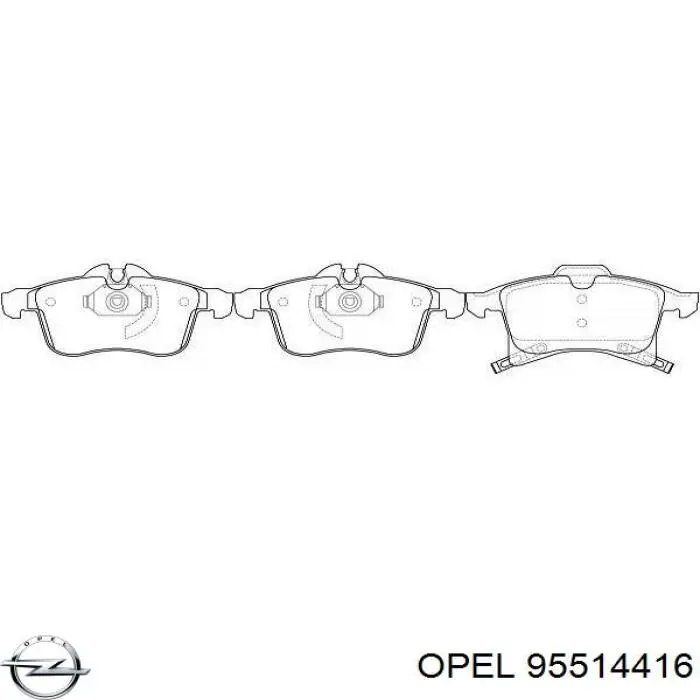 Гальмівні колодки Opel 95514416 ціна, від 24.40 USD