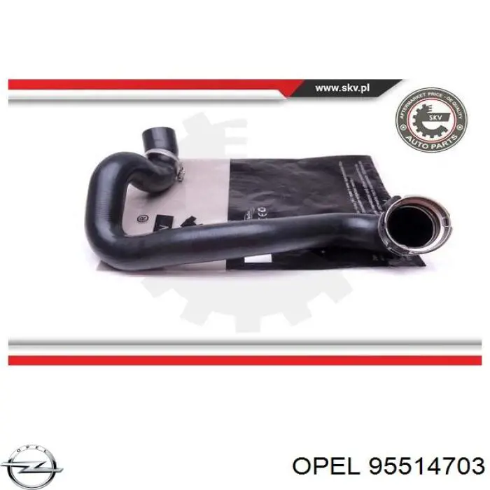 Шланг/патрубок интеркуллера Opel 95514703 ціна, від 65.16 USD