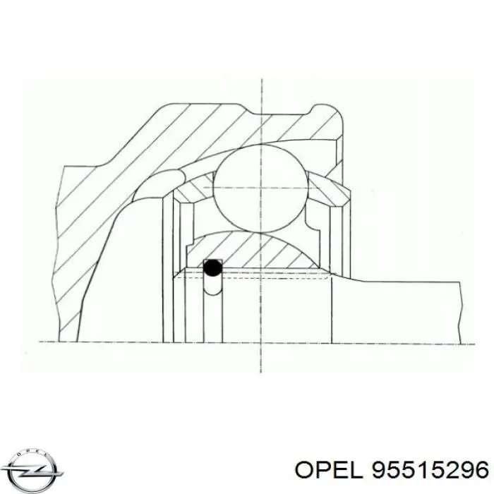 95515296 Opel шрус зовнішній передній