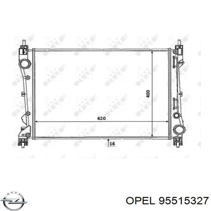 Радіатор охолодження двигуна 95515327 Opel