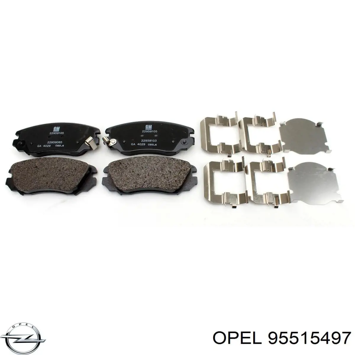 95515497 Opel Колодки гальмівні задні, дискові