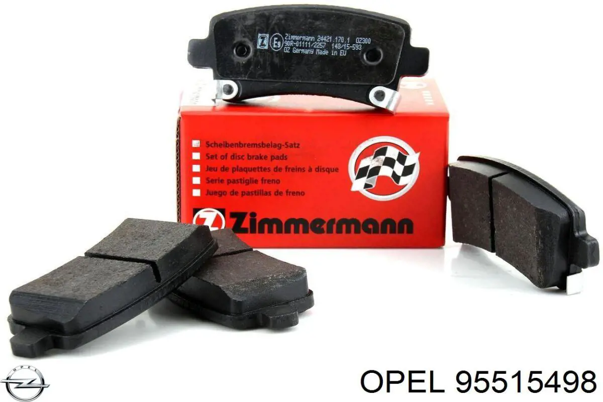 Купити 95515498 Opel Задні колодки