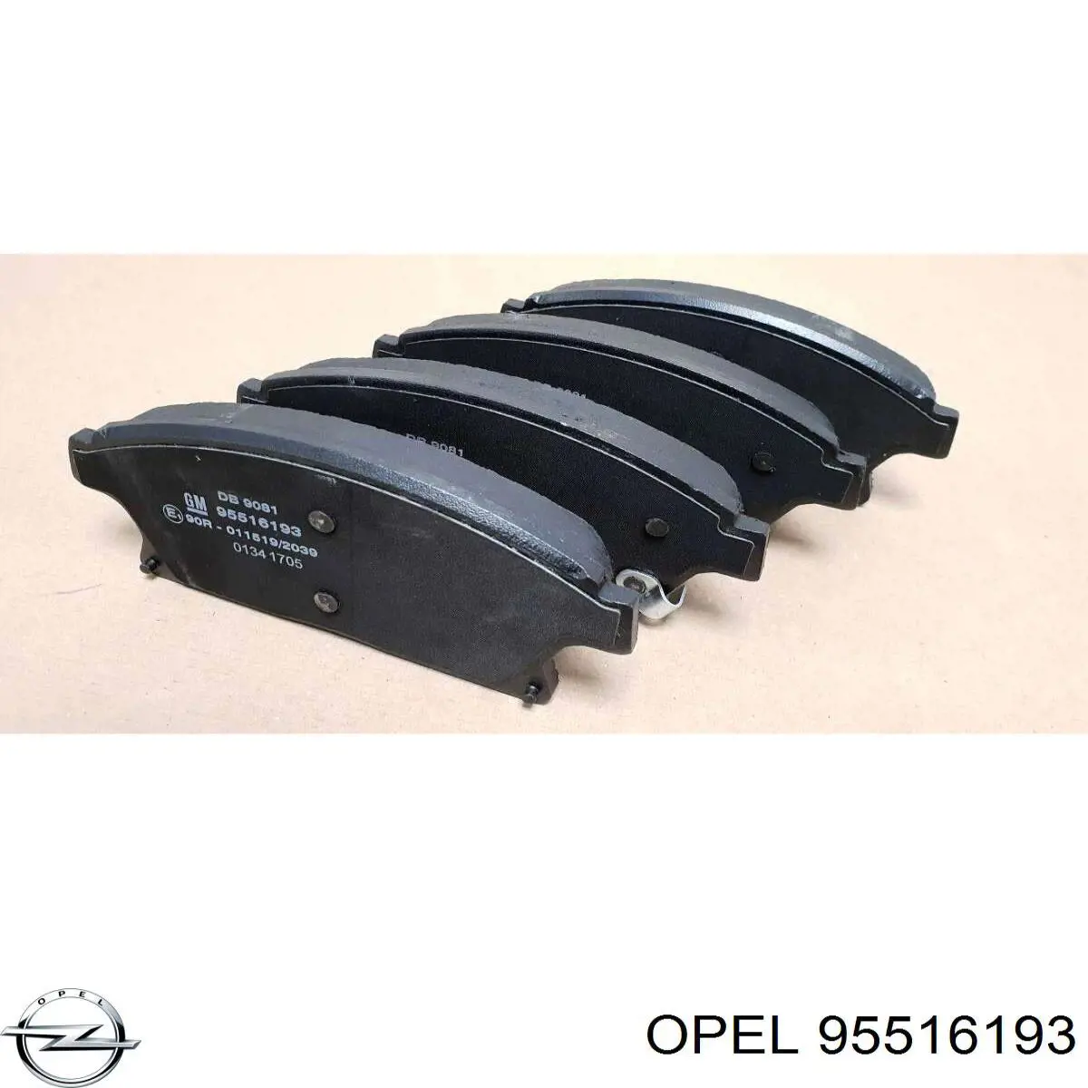 95516193 Opel колодки гальмівні передні, дискові