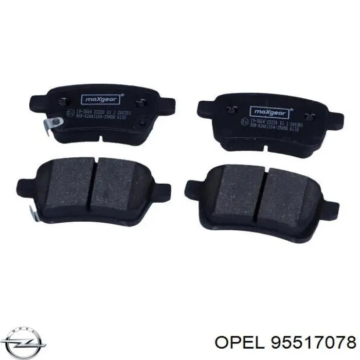 Купити 95517078 Opel Колодки гальмівні передні, дискові