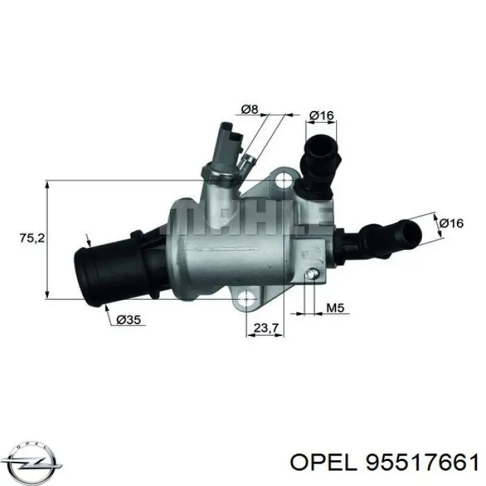 95517661 Opel термостат