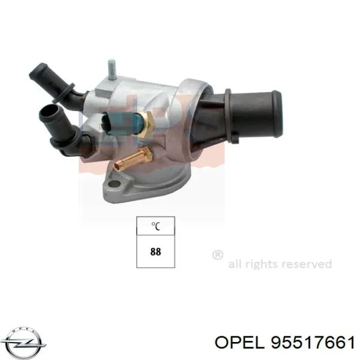 Автомобільний термостат Opel 95517661 ціна, від 36.86 USD