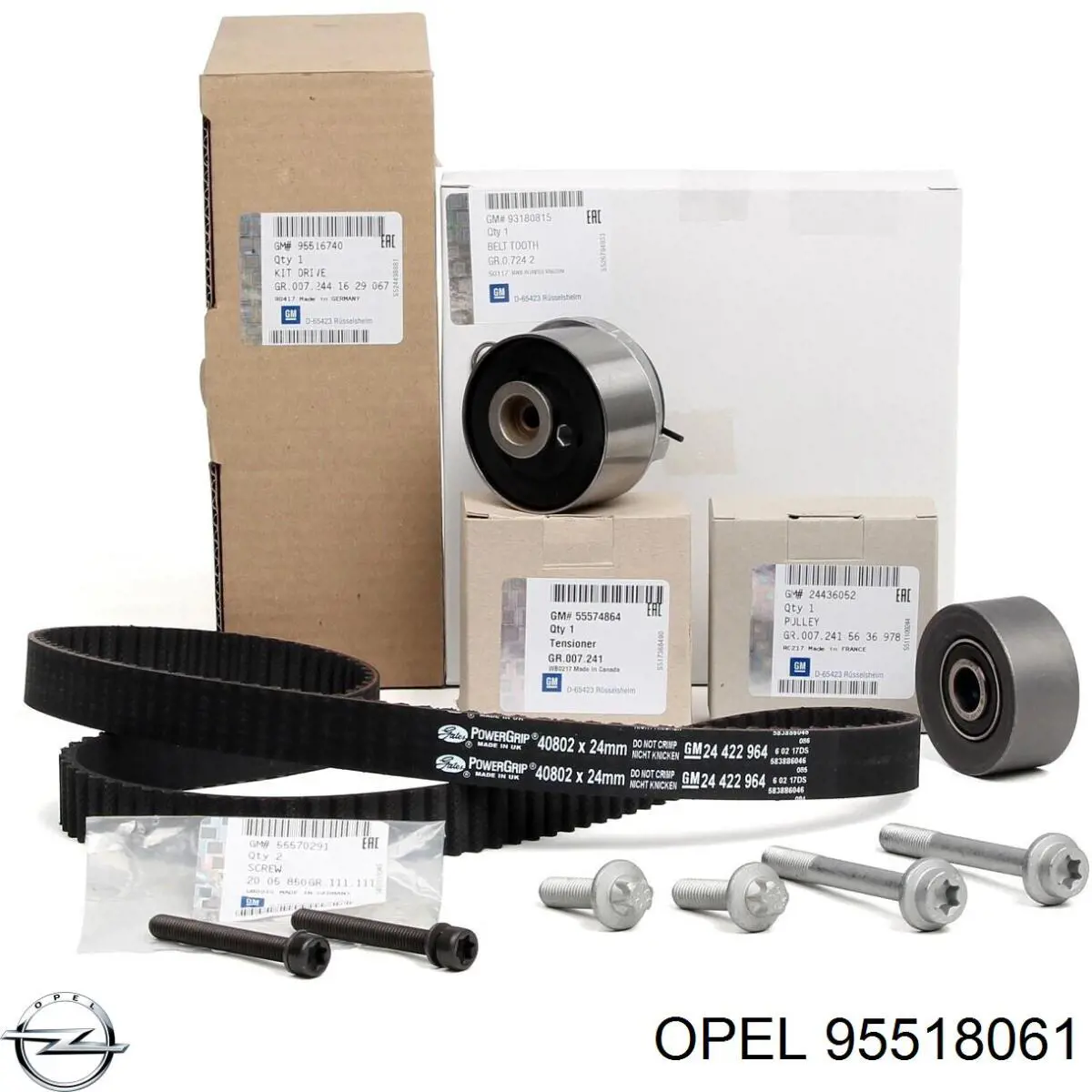Комплект ГРМ Opel 95518061 ціна, від 160.63 USD