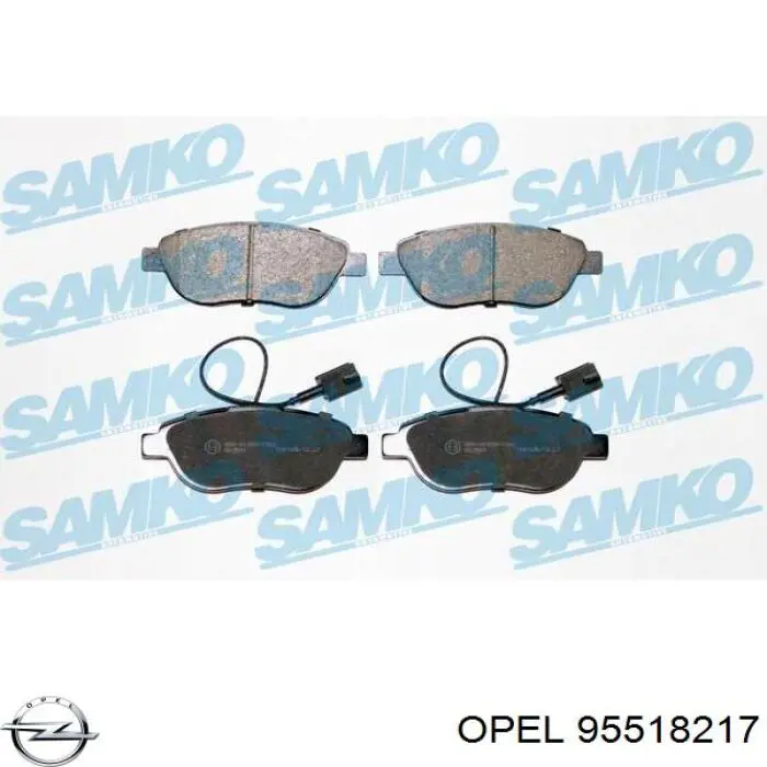 Купити 95518217 Opel Колодки гальмівні передні, дискові