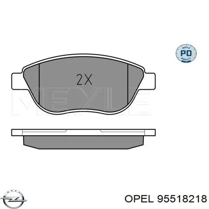 Купити 95518218 Opel Колодки гальмівні передні, дискові