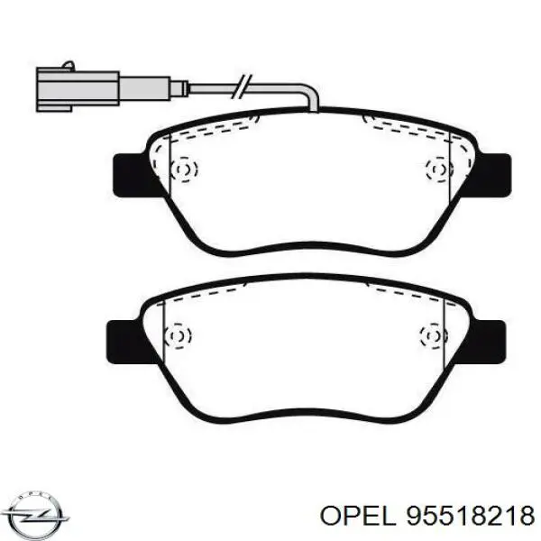 95518218 Opel Передні гальмівні колодки