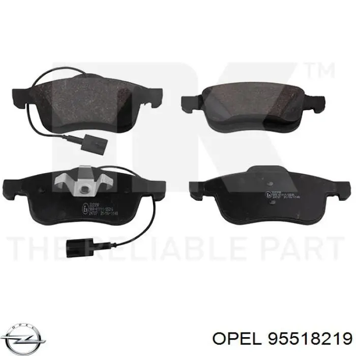 Гальмівні колодки Opel 95518219 ціна, від 34.61 USD