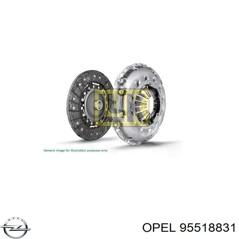 Купити 95518831 Opel Комплект зчеплення (диск, корзина, підшипник)