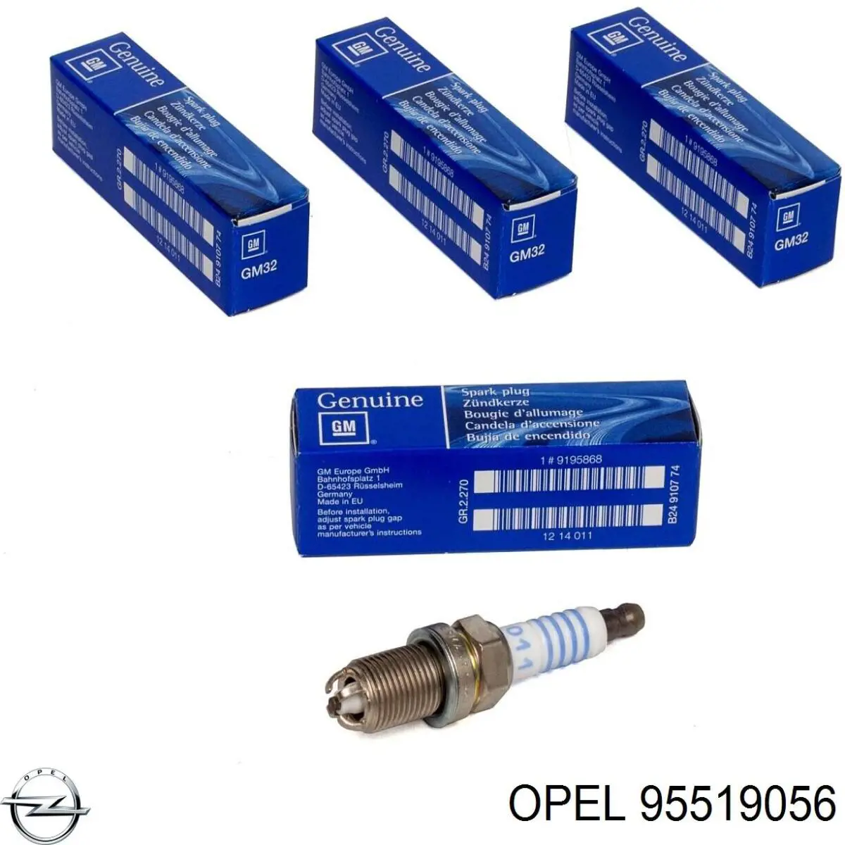 Свічки автомобільні Opel 95519056 ціна, від 6.56 USD