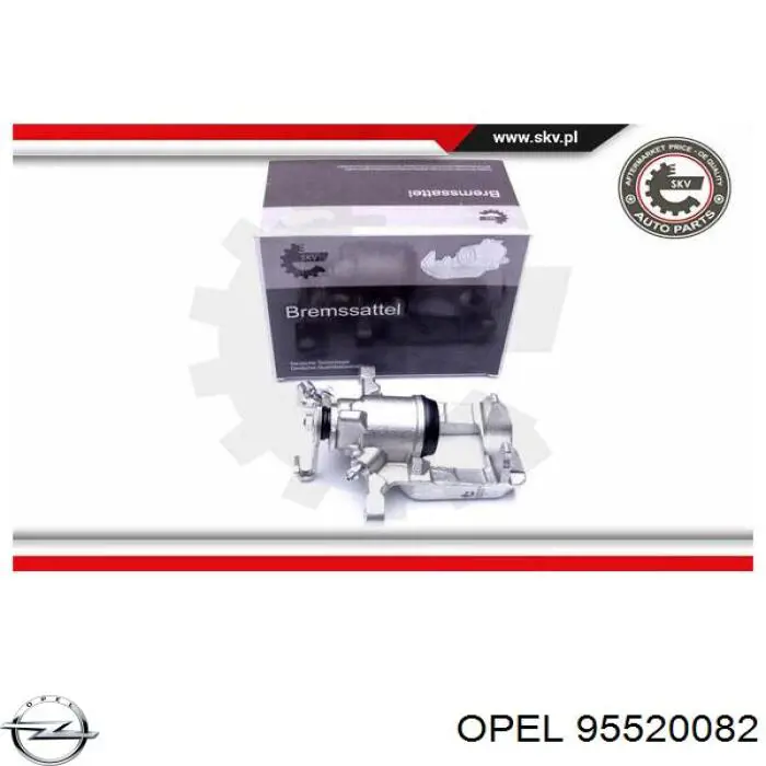 95520082 Opel Супорт гальмівний задній правий