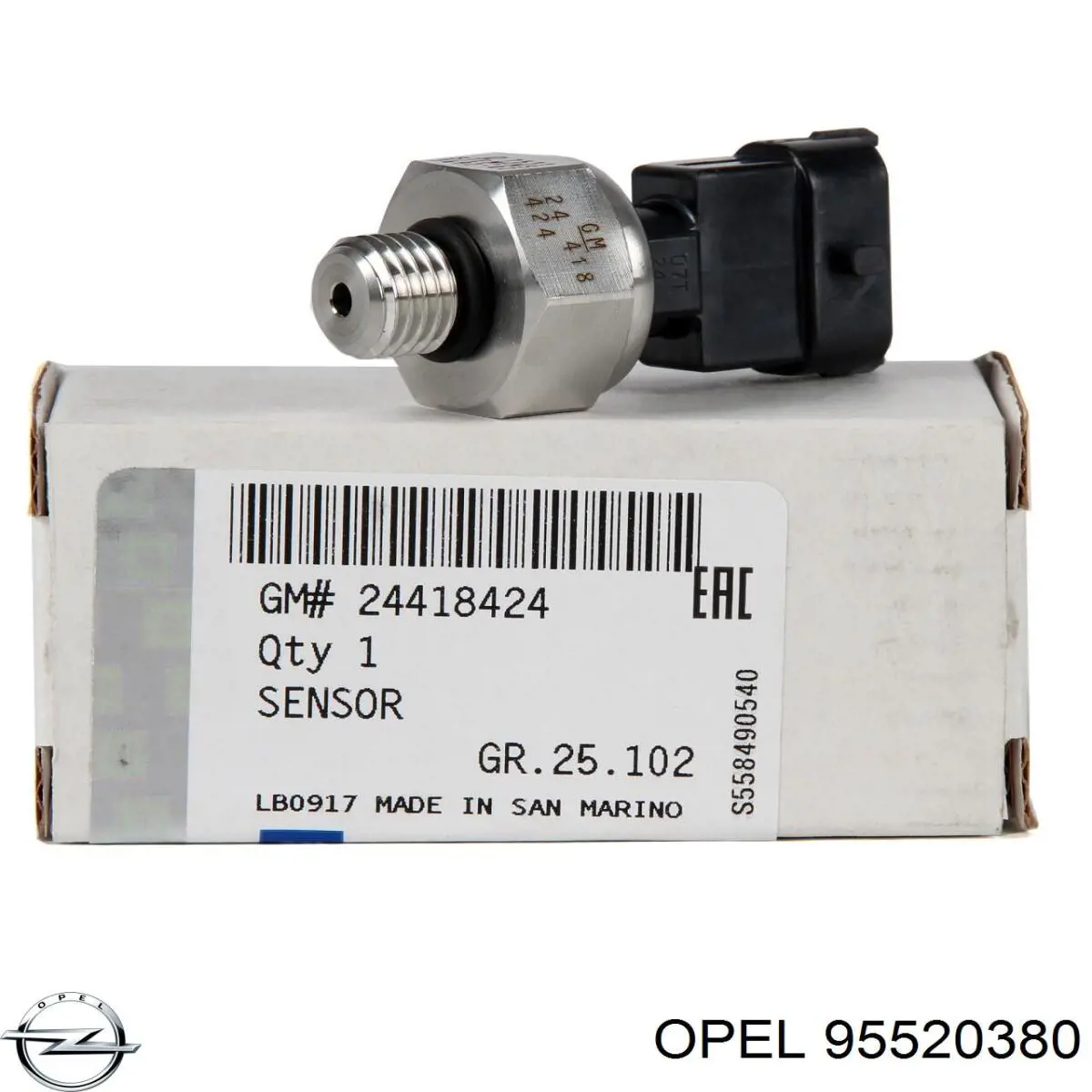 95520380 Opel Датчик наддува