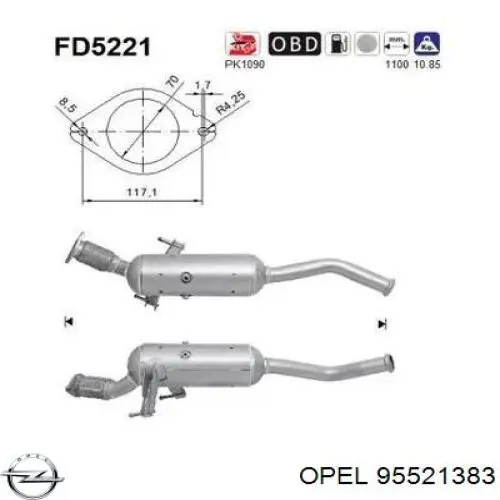 Конвертор-каталізатор (каталітичний нейтралізатор) Opel Movano B фургон (X62) (2010 - 2026) ціна, від 757.75 USD