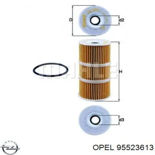 Купити 95523613 Opel Фільтр очищення масла відцентровий