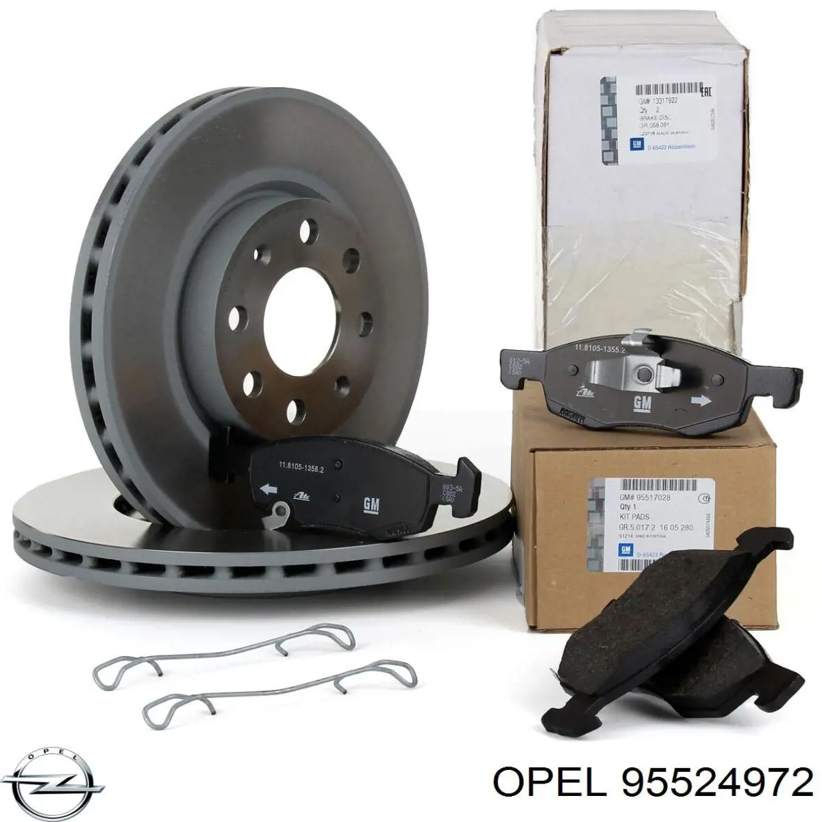 Передні тормозні колодки 95524972 Opel