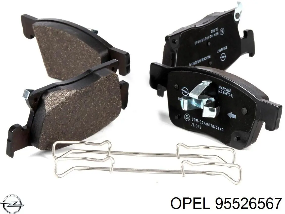 95526567 Opel Передні гальмівні колодки