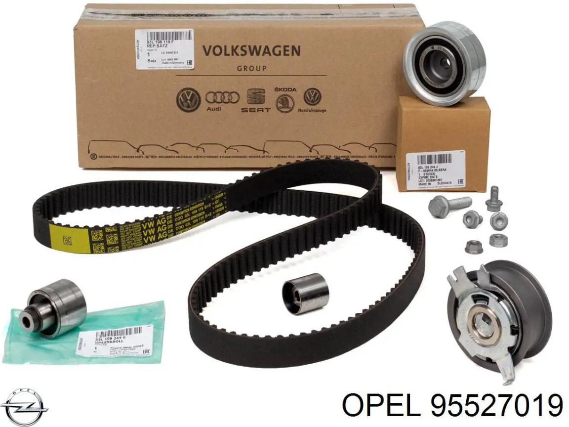 95527019 Opel Ремінь ГРМ, комплект